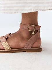 Camel/Brown Sandals - Image 6 of 10