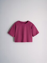 The Set 5 Pack Cropped Oversized T-Shirt Pink/Purple/White - Image 11 of 13