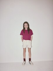 The Set 5 Pack Cropped Oversized T-Shirt Pink/Purple/White - Image 4 of 13