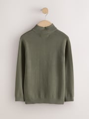 Khaki Green Quarter Zip Jumper (3-16yrs) - Image 2 of 4