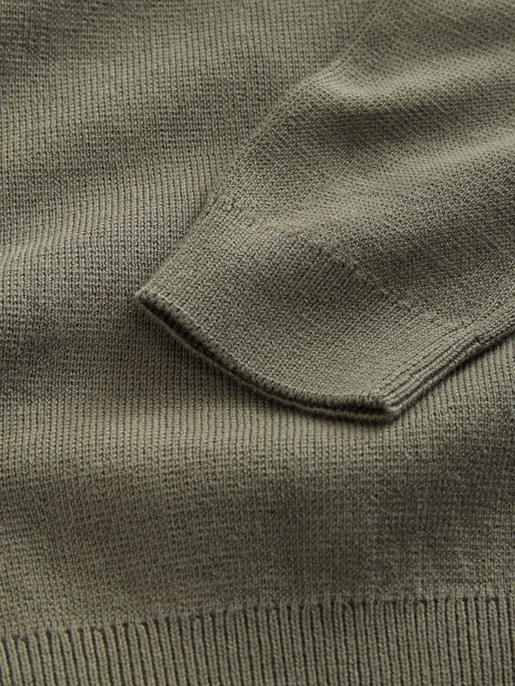 Khaki Green Quarter Zip Jumper (3-16yrs) - Image 4 of 4 Khaki Green Quarter Zip Jumper (3-16yrs) - Image 4 of 4