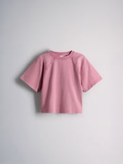 The Set 2 Pack Washed Jersey Short Sleeve T-Shirts and Rib Kickflare Leggings Pink - Image 3 of 6