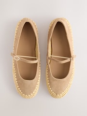 Camel Forever Comfort® Raffia Mary Jane Shoes - Image 1 of 5