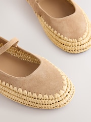 Camel Forever Comfort® Raffia Mary Jane Shoes - Image 4 of 5