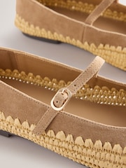 Camel Forever Comfort® Raffia Mary Jane Shoes - Image 5 of 5