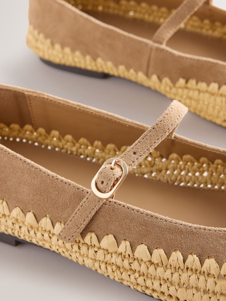Camel Forever Comfort® Raffia Mary Jane Shoes - Image 5 of 5 Camel Forever Comfort® Raffia Mary Jane Shoes - Image 5 of 5