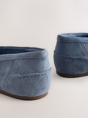 Blue Forever Comfort® Suede Leather Ruched Loafers - Image 4 of 10