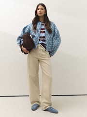 Blue Forever Comfort® Suede Leather Ruched Loafers - Image 6 of 10