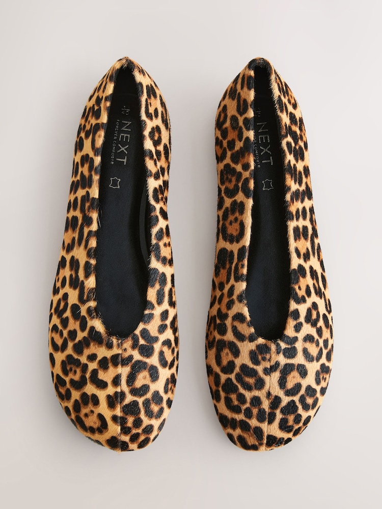 Leopard Forever Comfort® Swung Toe Ballet Flats - Image 1 of 11 Leopard Forever Comfort® Swung Toe Ballet Flats - Image 1 of 11