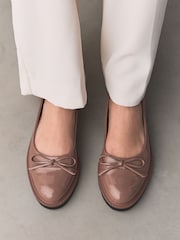 Taupe Brown Forever Comfort® Chunky Sole Bow Ballet Flats - Image 6 of 8