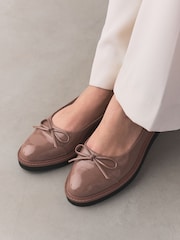 Taupe Brown Forever Comfort® Chunky Sole Bow Ballet Flats - Image 7 of 8
