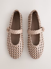 Camel Forever Comfort® Weave Mary Jane Flats - Image 1 of 8