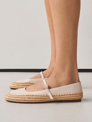 Neutral Forever Comfort® Raffia Mary Jane Shoes - Image 3 of 9