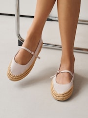 Neutral Forever Comfort® Raffia Mary Jane Shoes - Image 5 of 9