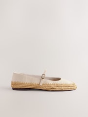 Neutral Forever Comfort® Raffia Mary Jane Shoes - Image 7 of 9