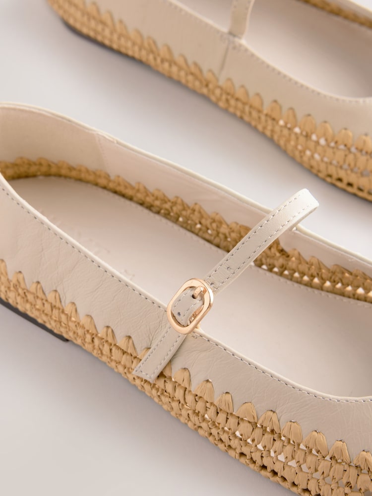 Neutral Forever Comfort® Raffia Mary Jane Shoes - Image 9 of 9 Neutral Forever Comfort® Raffia Mary Jane Shoes - Image 9 of 9