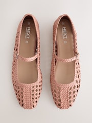 Coral Pink Forever Comfort® Square Toe Woven Maryjanes Shoes - Image 1 of 5