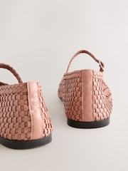 Coral Pink Forever Comfort® Square Toe Woven Maryjanes Shoes - Image 5 of 5