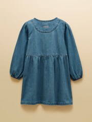 Joules Girls' Blair Denim Denim Embroidered Dress - Image 2 of 5
