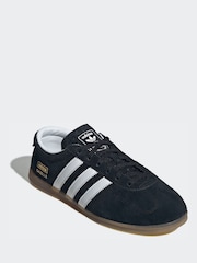 adidas originals Black/White Gazlle Lo Pro Trainers - Image 4 of 9