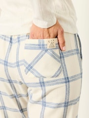 FatFace Eva Ivory Windowpane Check Pyjama Bottoms - Image 3 of 6