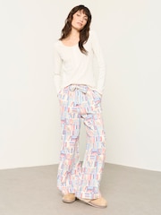 FatFace Multi Lola Book Print Wide Leg Pyjama Bottoms - Image 4 of 7