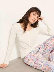 FatFace Hattie Ivory Henley Pointelle Top - Image 5 of 6
