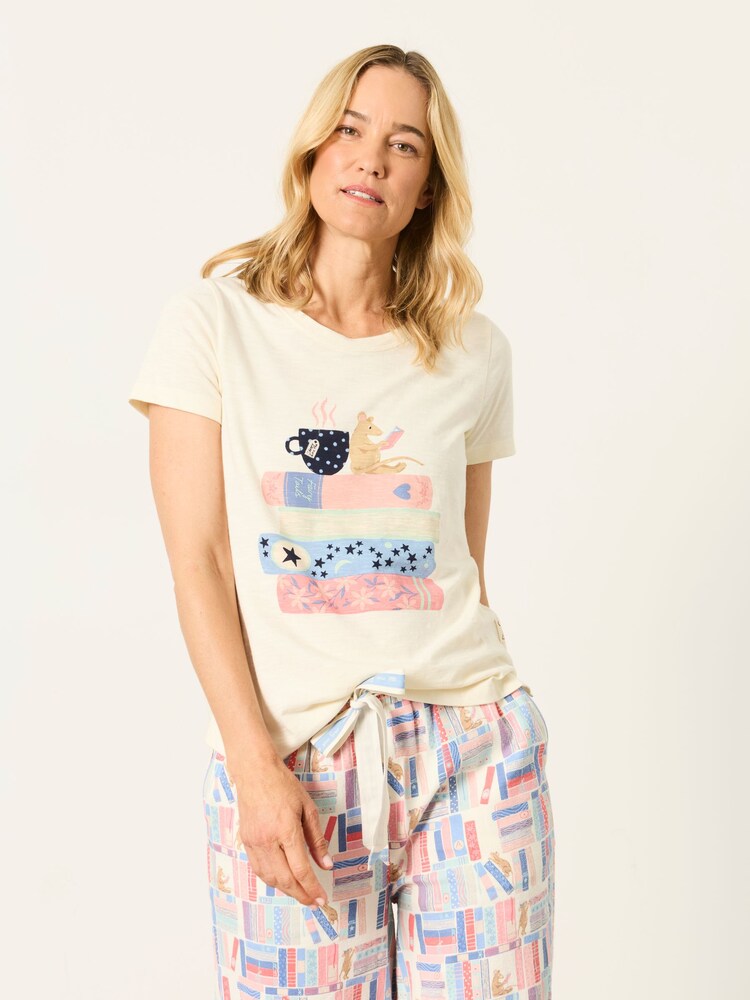 FatFace Natalie Book Graphic Tee - صورة 1 من 6