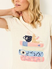 FatFace Natalie Book Graphic Tee - صورة 3 من 6