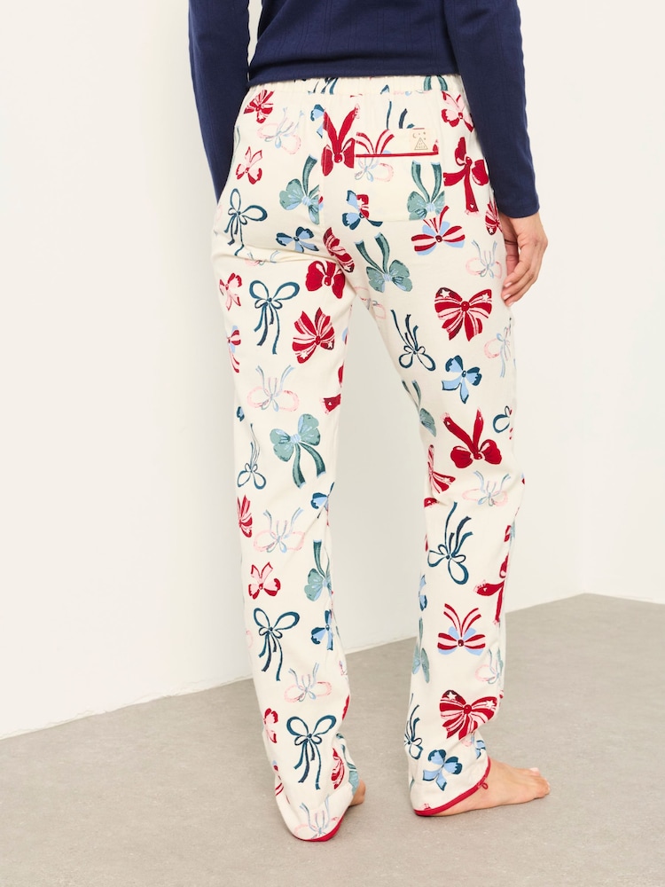 FatFace Eva Ivory Bow Pyjama Bottoms - Image 2 of 8 FatFace Eva Ivory Bow Pyjama Bottoms - Image 2 of 8
