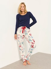 FatFace Eva Ivory Bow Pyjama Bottoms - Image 4 of 8
