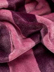 FatFace Plum Purple Soft Striped Dressing Gown - Image 6 of 6