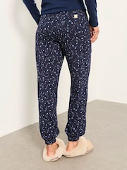 FatFace Harper Navy Star Cuffed Pyjama Bottoms - Image 2 of 5