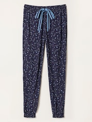 FatFace Harper Navy Star Cuffed Pyjama Bottoms - Image 5 of 5