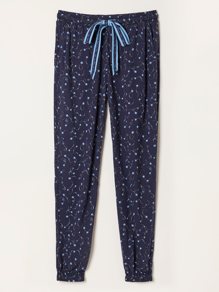 FatFace Harper Navy Star Cuffed Pyjama Bottoms - Image 5 of 5 FatFace Harper Navy Star Cuffed Pyjama Bottoms - Image 5 of 5