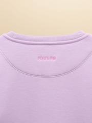 Joules Kids' Mackenzie Lilac Purple Sweatshirt With Faux Fur Lining - Image 4 of 4