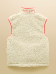 Joules Girls' Tilly Cream Fleece Gilet - Image 2 of 4
