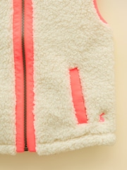 Joules Girls' Tilly Cream Fleece Gilet - Image 3 of 4