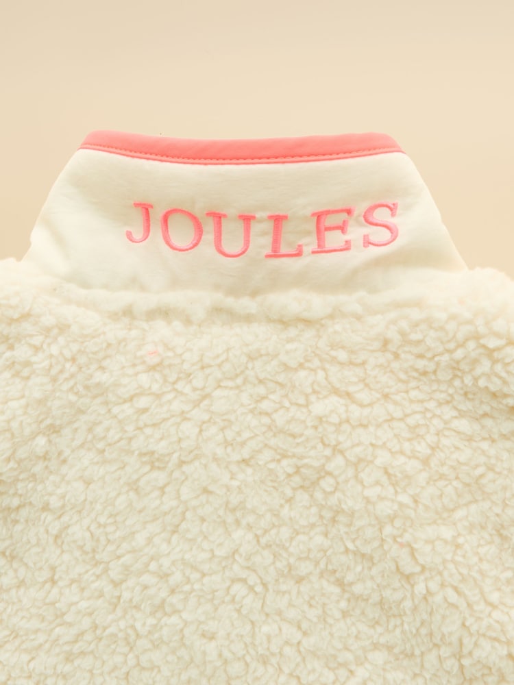 Joules Girls' Tilly Cream Fleece Gilet - Image 4 of 4 Joules Girls' Tilly Cream Fleece Gilet - Image 4 of 4