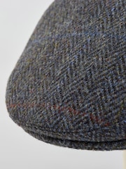 Brook Taverner Grey Harris Tweed® Traditional Flat Cap - Image 3 of 4