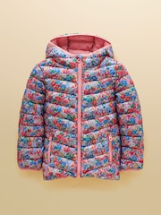 Pink Ditsy - Joules – Cairn – wasserabweisender, wattierter Kindermantel mit Kapuze - Bild 1 von 4