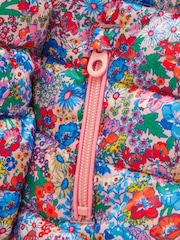 Pink Ditsy - Casaco acolchoado à prova de banho Joules Kids' Cairn com capuz - Imagem 5 de 6