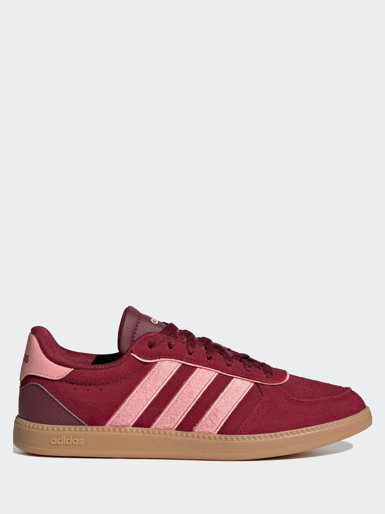 adidas Burgundy Red/Pink Breaknet Sleek Trainers - Image 1 of 8 adidas Burgundy Red/Pink Breaknet Sleek Trainers - Image 1 of 8