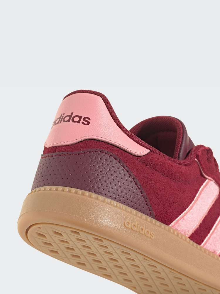 adidas Burgundy Red/Pink Breaknet Sleek Trainers - Image 8 of 8 adidas Burgundy Red/Pink Breaknet Sleek Trainers - Image 8 of 8