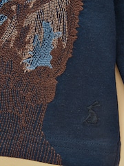 Mornarice - Joules Boys' Finlay Long Sleeve Applique Graphic T-Shirt - Slika 4 od 5