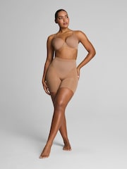 SPANX Brown Sculpt™ Go Figure Mid Thigh Shorts - Image 1 of 5