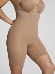 SPANX Brown Sculpt™ Go Figure High Waist Mid Thigh Shorts - Image 4 of 5