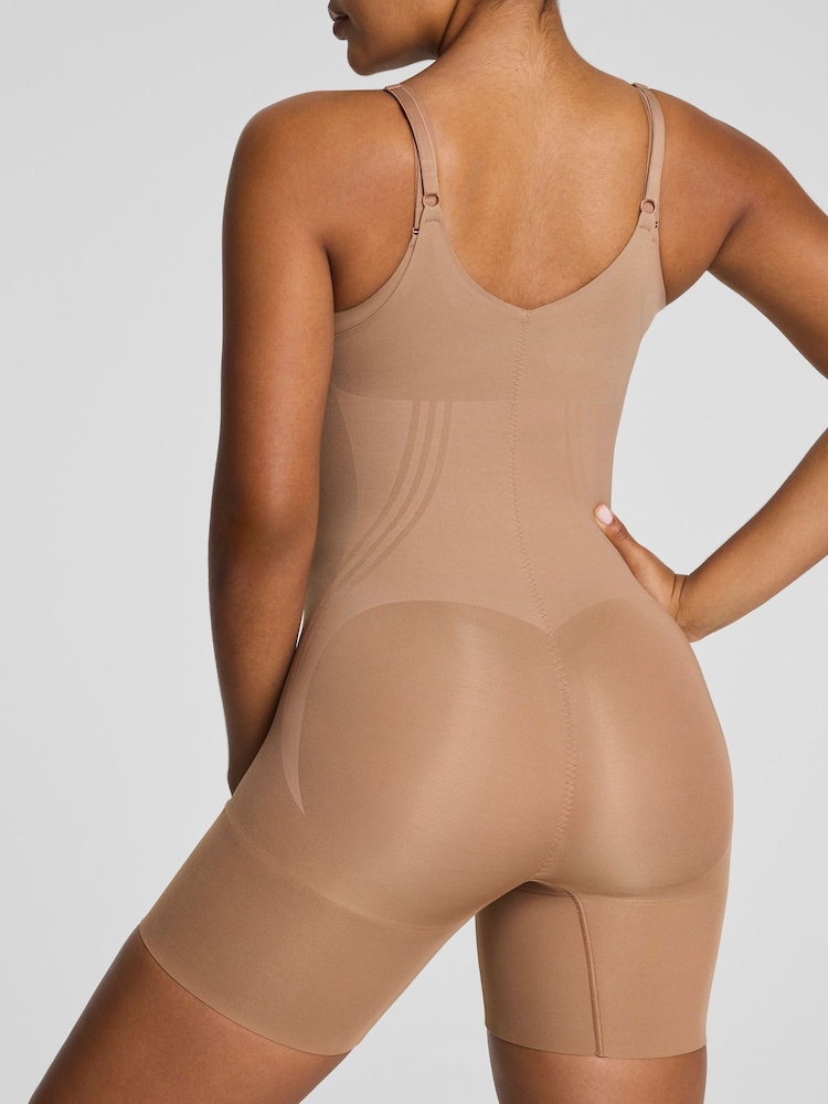 SPANX Light Brown Sculpt™ Go Figure Open Bust Mid Thigh Bodysuit - Image 5 of 5