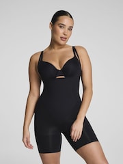 SPANX Black Sculpt™ Go Figure Open Bust Mid Thigh Bodysuit - Image 1 of 6