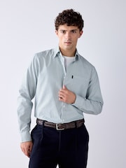 Green Regular Fit Easy Iron Button Down Long Sleeve Oxford Shirt - Image 4 of 7